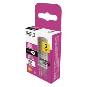 Žárovka LED EMOS Classic JC, G9, 4,2W, DIM, neutrální bílá 

