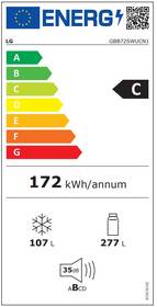 Chladnička s mrazničkou LG GBB72SWUCN1 bílá barva
