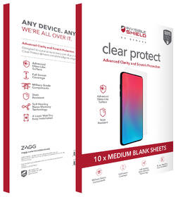 Nalepení ochranné fólie ZAGG Clear Protect na tablet do 8,5" 
