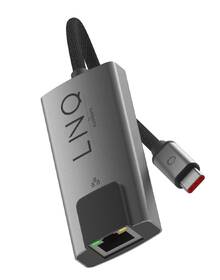 Redukce Linq byELEMENTS USB-C/RJ45, 2.5Gbe šedá barva
