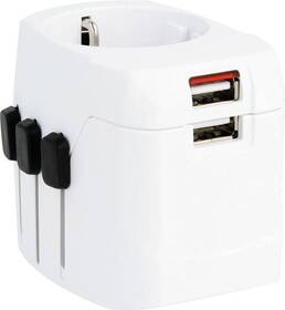 Cestovní adaptér SKROSS univerzální, 2x USB 
