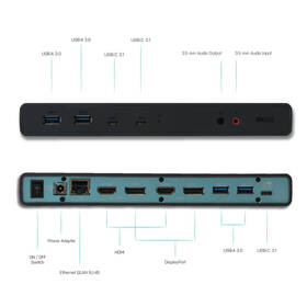 Dokovací stanice i-tec USB 3.0 / USB-C Dual Display + Power Adapter 100W 
