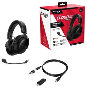 Headset HyperX Cloud III Wireless černá barva

