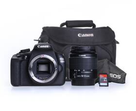 Digitální fotoaparát Canon 1200D černý + 18-55 DC + 8GB černá barva
