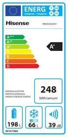 Chladnička s mrazničkou Hisense RB343D4AW1 bílá barva
