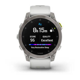 GPS hodinky Garmin epix (Gen 2) Sapphire - Titan/White Silicone Band 
