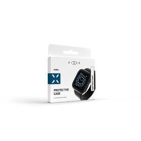 Ochranné pouzdro FIXED Pure+ s temperovaným sklem pro Apple Watch 44mm černá barva
