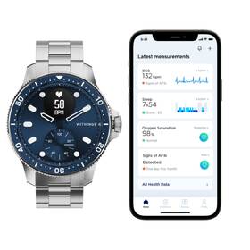 Chytré hodinky Withings Scanwatch Horizon - Special Edition 43mm modrá barva
