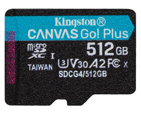 Paměťová karta Kingston MicroSDXC 512GB U3 UHS-I (200R/160W) + adaptér 
