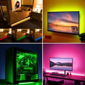 LED pásek Solight WIFI smart RGB pásek pro TV, 4x50cm, USB 
