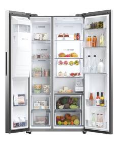 Americká lednice Haier HSW79F18CIMM nerez

