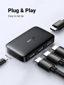 HDMI rozbočovač UGREEN HDMI Switcher 3 In 1 Out  4K@30HZ 
