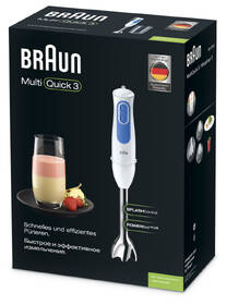 Ponorný mixér Braun MQ3000 WH Smoothie + bílá barva
