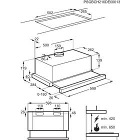 Odsavač par Electrolux LFP326FB černá barva
