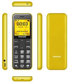 Mobilní telefon MaxCom Classic MM111 žlutá barva
