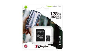 Paměťová karta Kingston MicroSDXC 128GB UHS-I U1 (100R/10W) + adapter 
