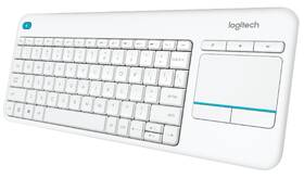 Klávesnice Logitech K400 Plus, CZ/SK bílá barva
