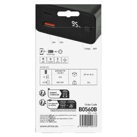 Powerbank EMOS NTBF20, 20000 mAh, 65W černá barva
