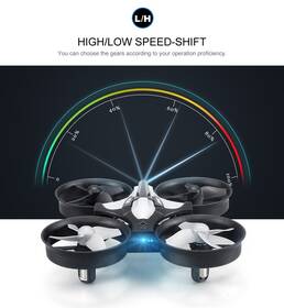 Mini Dron JJR/C H36 2.4G 4 kanálový, 6osý gyroskop šedá barva
