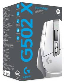 Myš Logitech G502 X Lightspeed bílá barva
