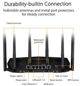 Router Asus TUF-AX6000 černá barva
