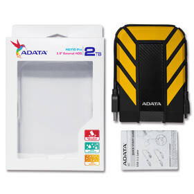Externí pevný disk 2,5" ADATA HD710 Pro 2TB žlutá barva
