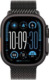 Řemínek Apple 49mm milánský tah z černého titanu - M 

