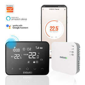 Termostat Evolveo Thermal, bezdrátový, programovatelný černá barva

