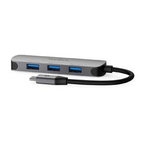 USB Hub Nedis USB-C/4×USB šedá barva
