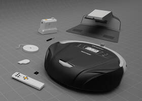 Robotický vysavač Ecovacs D73 černá barva
