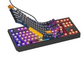 Klávesnice Genesis THOR 230, TKL, RGB, Outemu Panda, US layout, šedo-modrá, černá 

