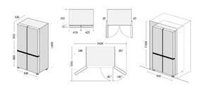 Americká lednice Concept LA8383ds černá barva
