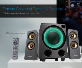 Reproduktory Fenda F&D F770X, 2.1, 76W, RGB, BT5.0, FM rádio, USB, optický vstup, dálkové ovládání 
