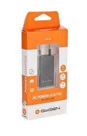 Nabíječka do sítě GoGEN ACH 100, 1x USB, 1A černá barva
