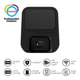 Autokamera TrueCam H25 GPS 4K (s hlášením radarů) černá barva
