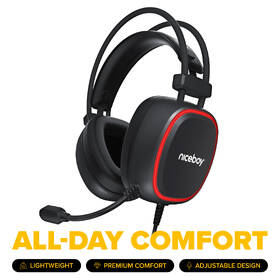 Headset Niceboy ORYX X330 Cubix černá barva
