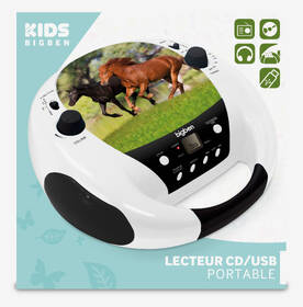 Radiomagnetofon s CD Bigben CD52HORSE5MP3USB černá barva
