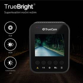 Autokamera TrueCam H25 GPS 4K (s hlášením radarů) černá barva

