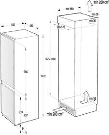 Chladnička s mrazničkou Gorenje NRKI4182E1 IonAir bílá barva
