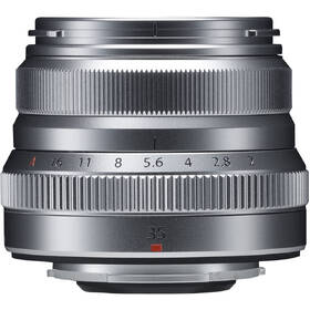 Objektiv Fujifilm XF35 mm f/2.0 R WR stříbrná barva
