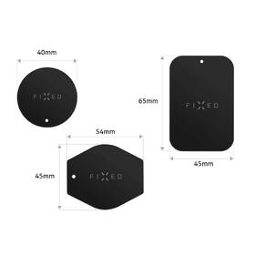 Sada magnetických plíšků FIXED Icon Plates, 3ks černá barva
