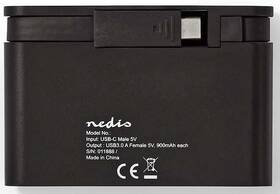 USB Hub Nedis USB-C/4×USB šedá barva
