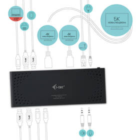 Dokovací stanice i-tec USB 3.0 / USB-C Dual Display + Power Adapter 100W 
