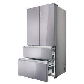 Chladnička s mrazničkou Haier HFR79F19EFGK stříbrná barva
