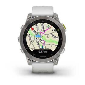 GPS hodinky Garmin epix (Gen 2) Sapphire - Titan/White Silicone Band 
