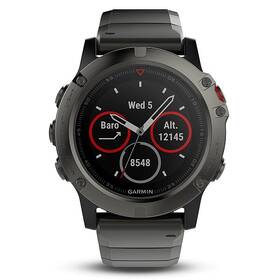 Chytré hodinky Garmin Fenix 5X Sapphire šedá barva
