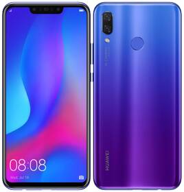 Mobilní telefon Huawei nova 3 - ZÁNOVNÍ - 12 měsíců záruka fialová barva
