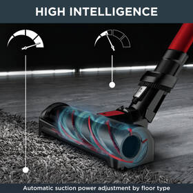 Tyčový vysavač Rowenta RH98A9WO X-Force Flex 12.60 Auto Animal Care 3v1 červená barva
