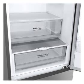 Chladnička s mrazničkou LG GBP62PZNAC stříbrná barva
