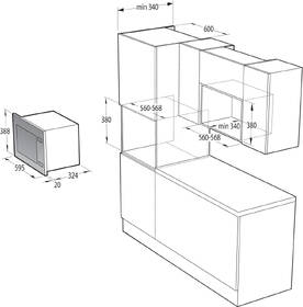 Mikrovlnná trouba Gorenje BMI201AG1X nerez
